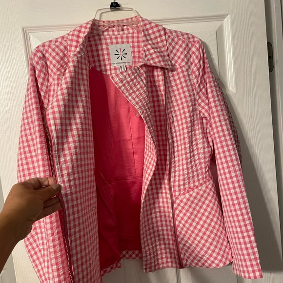 NWOT Issac Mizrahi Live Gingham Jacket - Picture 9 of 16